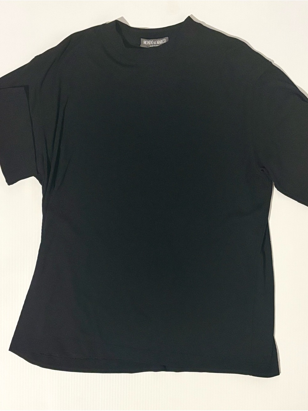 Vintage Mondo di Marco Italy Men’s M 50 Black Batwing Dolman Knit Shirt